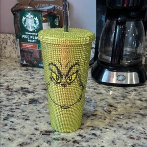 Grinch Green Rhinestone Tumbler